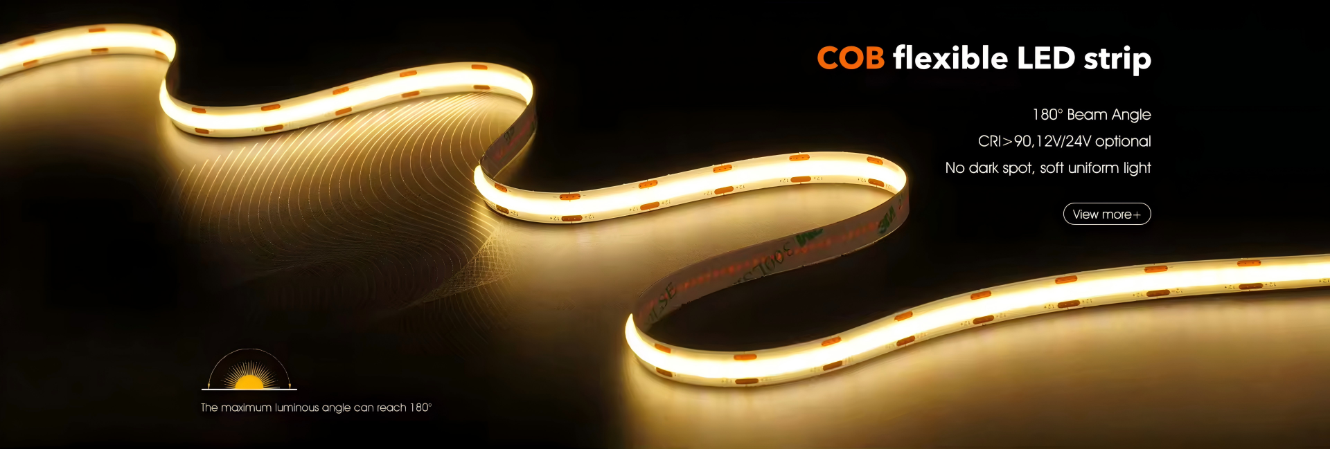  TKL-COB Strip light COB-320D-8MM-24V IP20-IP65-IP66-IP67-IP68