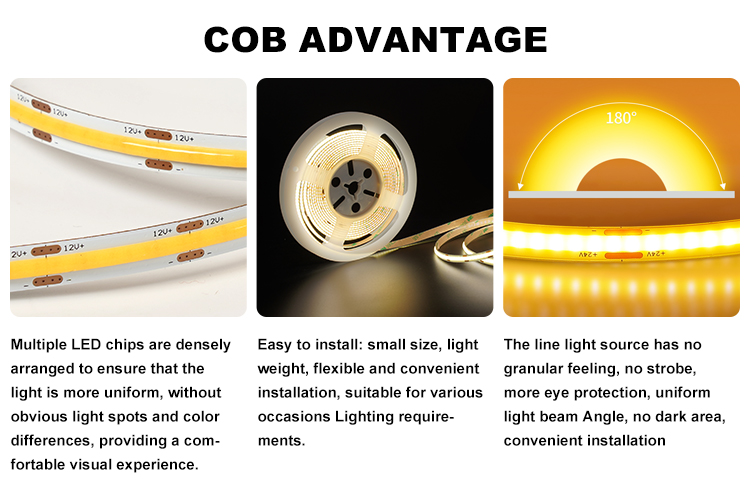 TKL-COB Strip light COB-320D-8MM-24V IP20-IP65-IP66-IP67-IP68 - COB LED Strip Light - 7